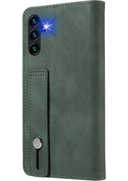 Samsung Galaxy A54 5g Bileklik Deri Telefon Standı Kasa Cüzdan Manyetik Cep Telefonu Kapağı Için (Yurt Dışından)