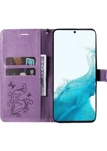 Kt Samsung Galaxy A54 5g Pu Deri Anti-Çizgiye Dönüşlü Telefon Flip Cüzdan Kılıfı Baskılı Kelebek Desen Standı Damla Geçirmez Telefon Kapağı (Yurt Dışından)