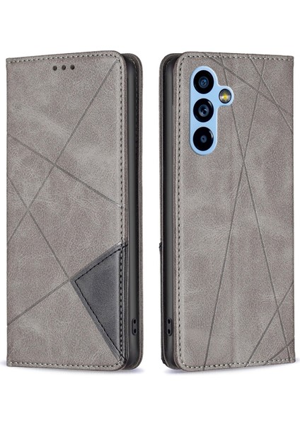 Samsung Galaxy A54 5g Bf Baskı Desen Serisi-1 Geometrik Baskı Deri Kılıfı Manyetik Kapak Kart Tutucu Standı (Yurt Dışından)