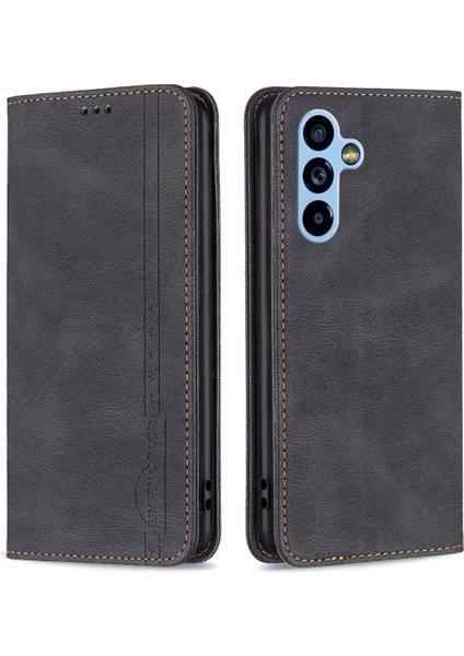 Binfen Renk Bf Deri Serisi-5 Samsung Galaxy A54 5g Style-08 Rfıd Blowantıon Mantıcety Auto Kapalı Dolu Kapalı Pu Deri Kılıf Telefon Kapağı Cüzdan Standı ile (Yurt Dışından)