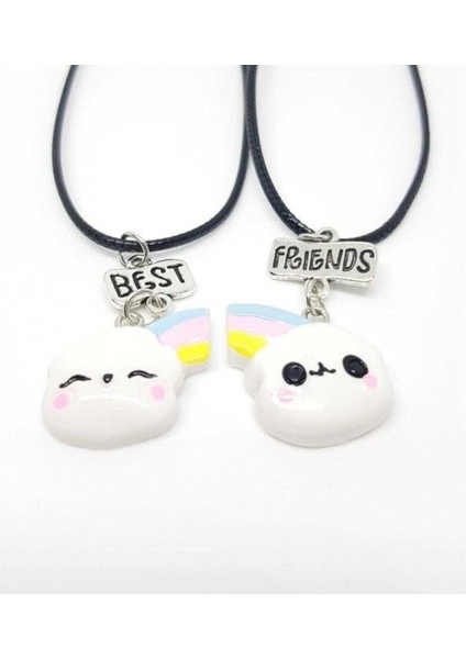 Best Friends Renkli Gökkuşağı Arkadaşlık Sevgili Kolye
