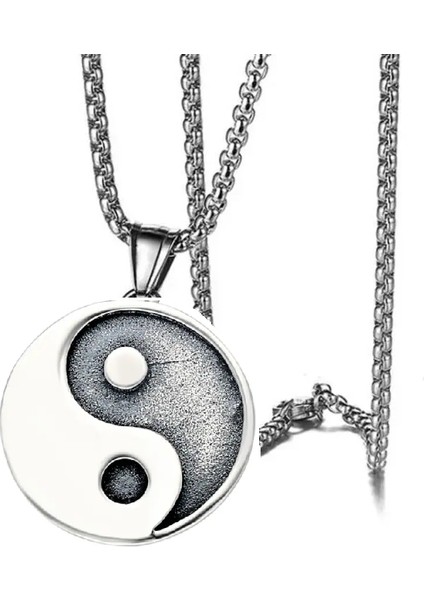 Yin Yang Paslanmaz Çelik Kolye