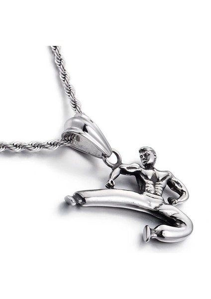 Dövüş Sanatları Usta Karakter Kung Fu Spor Paslanmaz Çelik Kolye fırsatları