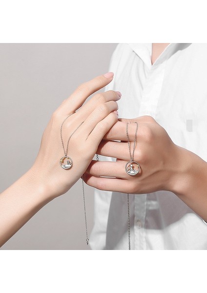 Little Prince Küçük Prens ve Tilki Best Friends Dostluk Sembolü Çift Kolye indirimleri