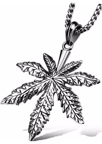 Yüksek Kalite Çelik Yaprak Kolye