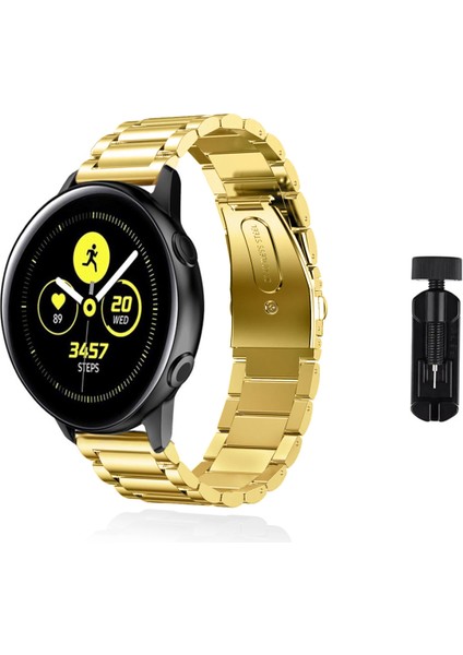 Galaxy Watch Active 2 40MM Uyumlu Kordon Kordon Metal Kordon Ayarlama Aparatlı