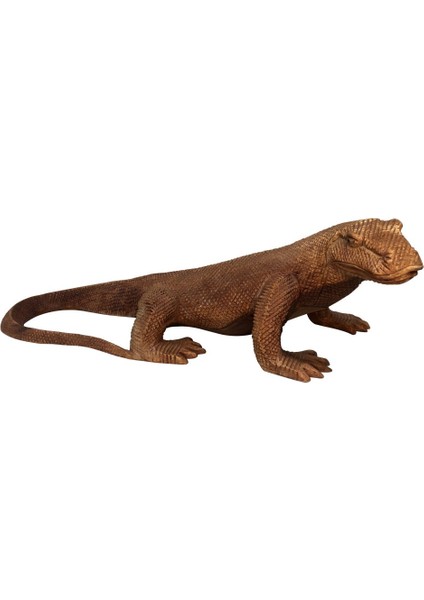 Abanoz Ağacı El Yapımı Komodo Ejderi Heykel/ Biblo 60*23CM