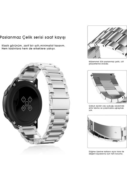 Galaxy Watch Active 2 44MM Uyumlu Kordon Kordon Metal Kordon Ayarlama Aparatlı fiyatları