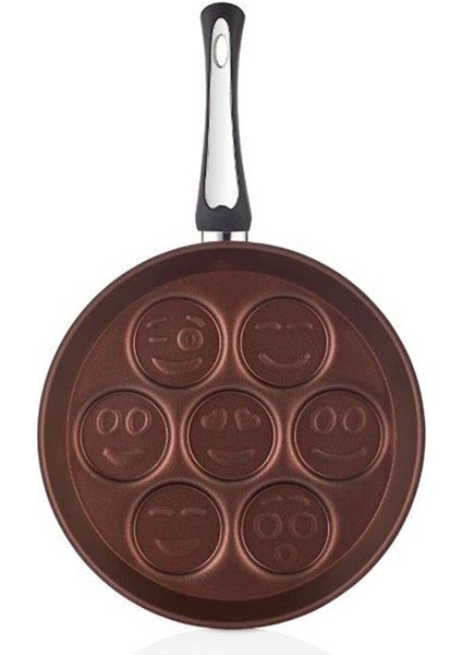 Redio Emoji Tava - Bakır - 28 cm