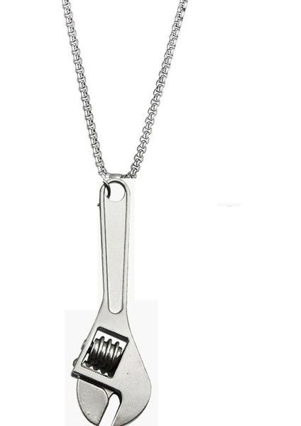 Kurbağacık Ingiliz Anahtarı Paslanmaz Çelik Kolye