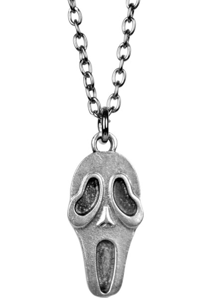 Scream Çığlık Erkek Kadın Kolye Antik Gümüş Kaplama modelleri