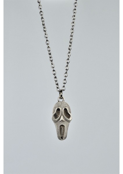 Scream Çığlık Erkek Kadın Kolye Antik Gümüş Kaplama fırsatları