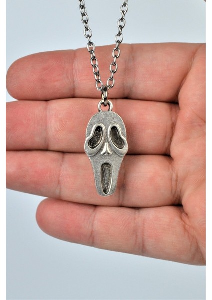Scream Çığlık Erkek Kadın Kolye Antik Gümüş Kaplama indirimleri