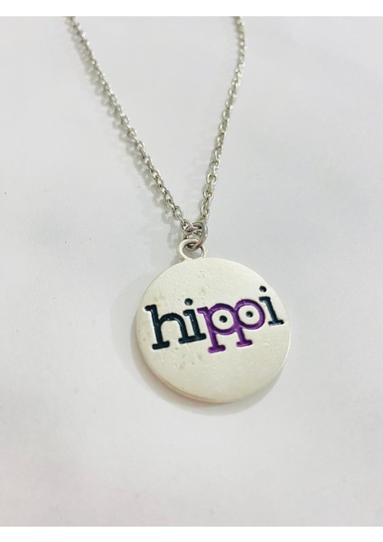 Hippi Barış Simgesi Çift Taraflı Antik Gümüş Kaplama 60CM Kolye
