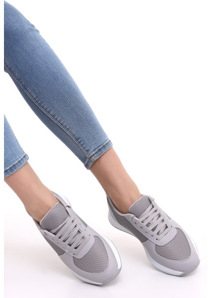 F3 Kalın Taban Günlük Kadın Fileli Yazlık Sneaker Spor Ayakkabı