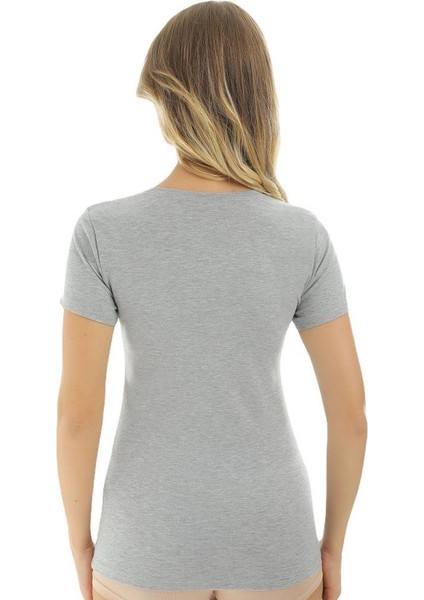 Kısa Kollu V Yaka Slim Fit Kadın Body T-Shirt 2036 fiyatları