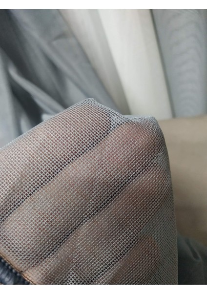 Düz Keten Tül Perde – Gri - Pileli Dikim - 2891 fiyatları