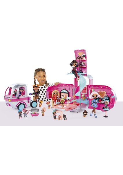 Toychick Lol Sürpriz Omg Glamper Moda Karavan 4 In 1 Bebek Oyun Seti 55+ Sürpriz-Mobilyalı-Işıklı Havuzlu