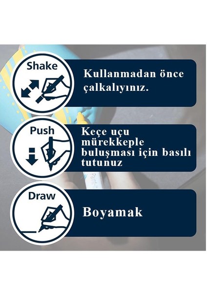 Akrilik Markör 2mm 6 Pastel Parlak Renkler Set 1 Paket Metal Cam Mantar Plastik Kumaş Deri Beton Boyama Için Ideal
