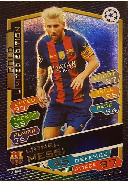 Topps - Uefa Champions League Match Attax 2016/17 (04) - Lionel Messi Limited Edition