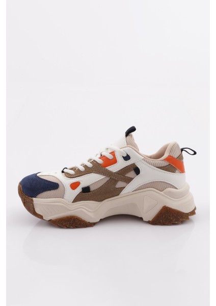 65137 Kadin Bağcikli Kalin Taban Spor Ayakkabi modelleri