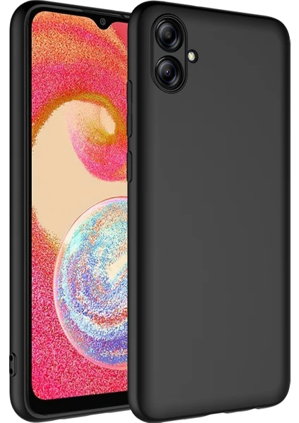 Case World Caseworld Galaxy A04E ile Uyumlu Kapak Içi Kadife Kamera Korumalı Lansman Silikon Kılıf - Siyah