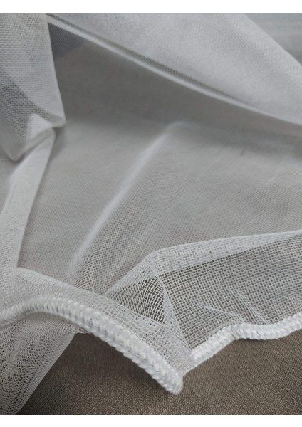 Düz Tül Perde – Ekru Krem - Pileli Dikim - 2827 modelleri