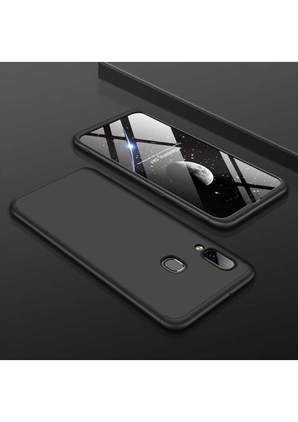 Samsung Galaxy A10S Kılıf 360 Tam Koruma Ön ve Arka Sert Mika Kapak Orjinal Ays Gkk Kapak