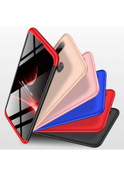 Samsung Galaxy A10S Kılıf 360 Tam Koruma Ön ve Arka Sert Mika Kapak Orjinal Ays Gkk Kapak