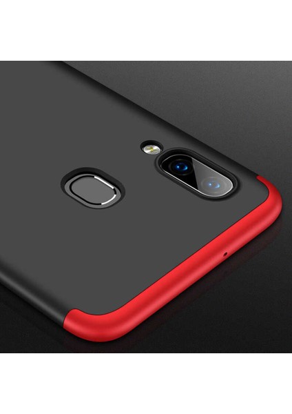 Samsung Galaxy A10S Kılıf 360 Tam Koruma Ön ve Arka Sert Mika Kapak Orjinal Ays Gkk Kapak