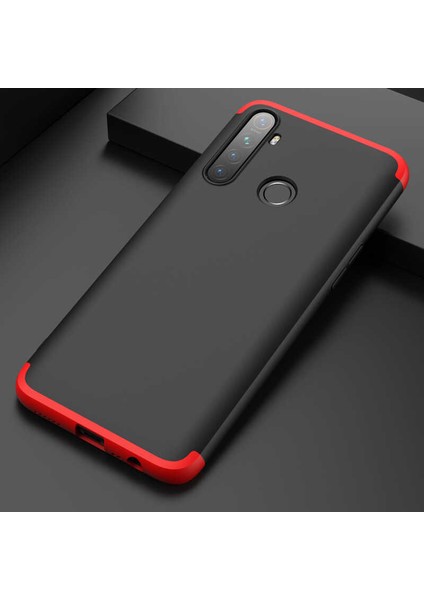 Realme 5 Kılıf 360 Tam Koruma Ön ve Arka Sert Mika Kapak Orjinal Ays Gkk Kapak