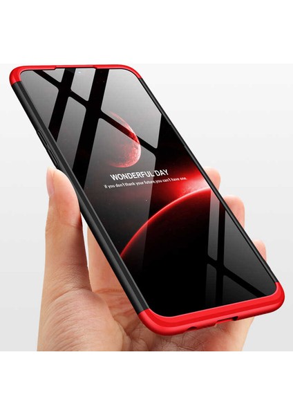 Realme 5 Kılıf 360 Tam Koruma Ön ve Arka Sert Mika Kapak Orjinal Ays Gkk Kapak