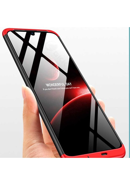Huawei Y9 Prime 2019 Kılıf 360 Tam Koruma Ön ve Arka Sert Mika Kapak Orjinal Ays Gkk Kapak