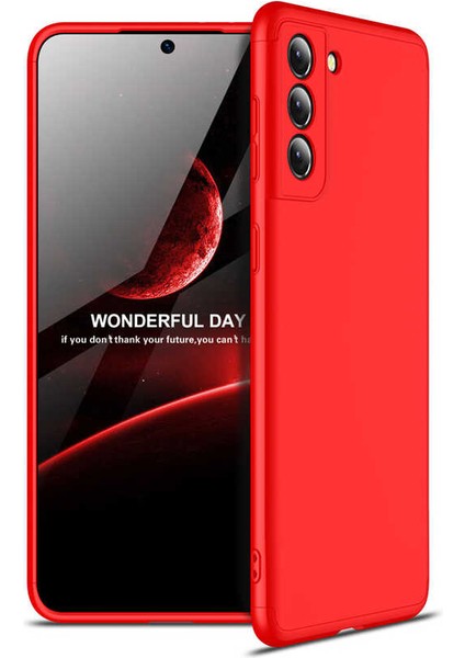 Samsung Galaxy S21 Plus Kılıf 360 Tam Koruma Ön ve Arka Sert Mika Kapak Orjinal Ays Gkk Kapak