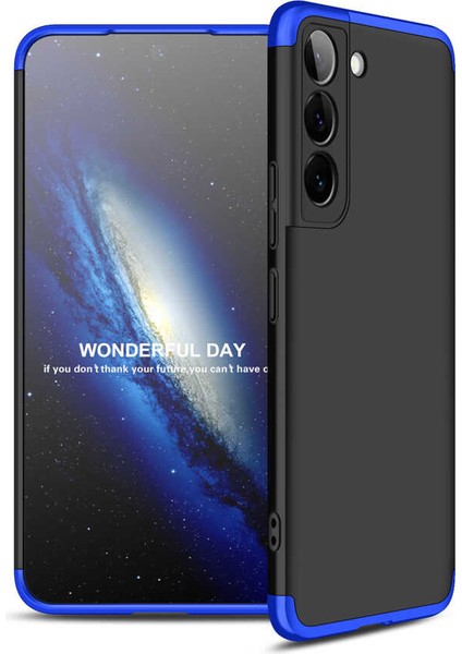 Samsung Galaxy S22 Kılıf 360 Tam Koruma Ön ve Arka Sert Mika Kapak Orjinal Ays Gkk Kapak