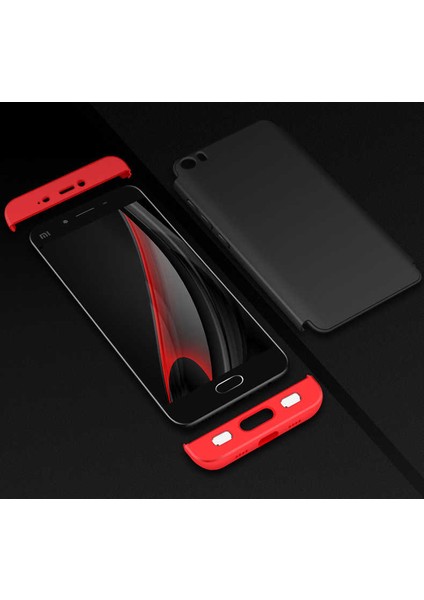 Xiaomi Mi 5 Kılıf 360 Tam Koruma Ön ve Arka Sert Mika Kapak Orjinal Ays Gkk Kapak
