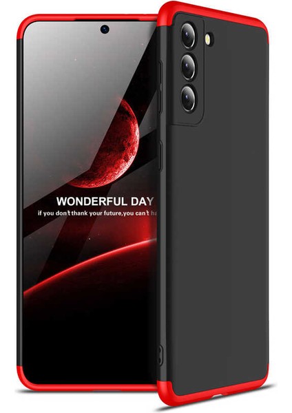 Samsung Galaxy S21 Plus Kılıf 360 Tam Koruma Ön ve Arka Sert Mika Kapak Orjinal Ays Gkk Kapak