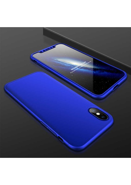 Apple Apple iPhone x Kılıf 360 Tam Koruma Ön ve Arka Sert Mika Kapak Orjinal Ays Gkk Kapak