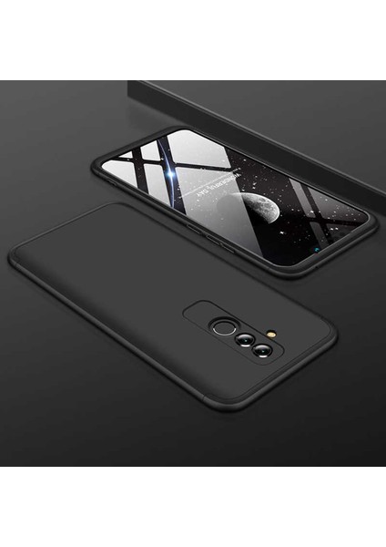 Huawei Mate 20 Lite Kılıf 360 Tam Koruma Ön ve Arka Sert Mika Kapak Orjinal Ays Gkk Kapak