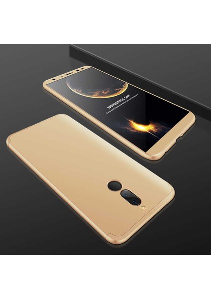 Huawei Mate 10 Lite Kılıf 360 Tam Koruma Ön ve Arka Sert Mika Kapak Orjinal Ays Gkk Kapak