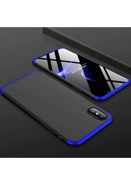 Apple Apple iPhone Xs Max 6.5 Kılıf 360 Tam Koruma Ön ve Arka Sert Mika Kapak Orjinal Ays Gkk Kapak