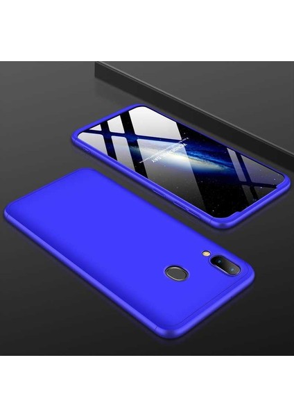 Samsung Galaxy M20 Kılıf 360 Tam Koruma Ön ve Arka Sert Mika Kapak Orjinal Ays Gkk Kapak