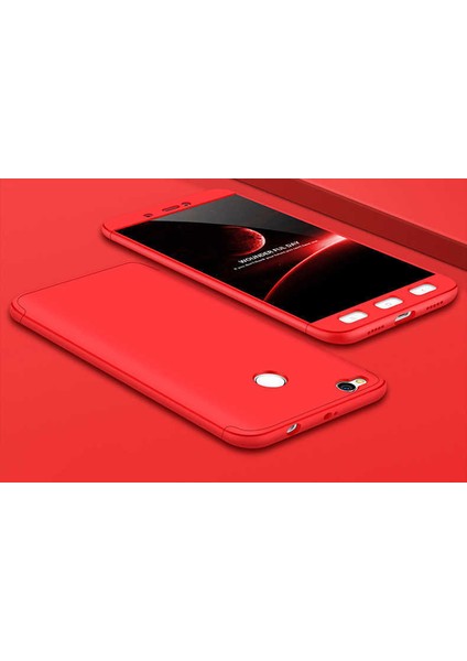Xiaomi Redmi 4x Kılıf 360 Tam Koruma Ön ve Arka Sert Mika Kapak Orjinal Ays Gkk Kapak
