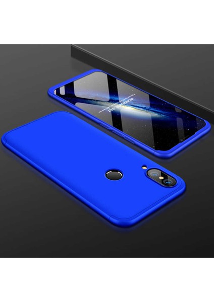 Huawei P20 Lite Kılıf 360 Tam Koruma Ön ve Arka Sert Mika Kapak Orjinal Ays Gkk Kapak