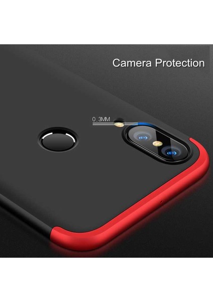 Huawei P20 Lite Kılıf 360 Tam Koruma Ön ve Arka Sert Mika Kapak Orjinal Ays Gkk Kapak