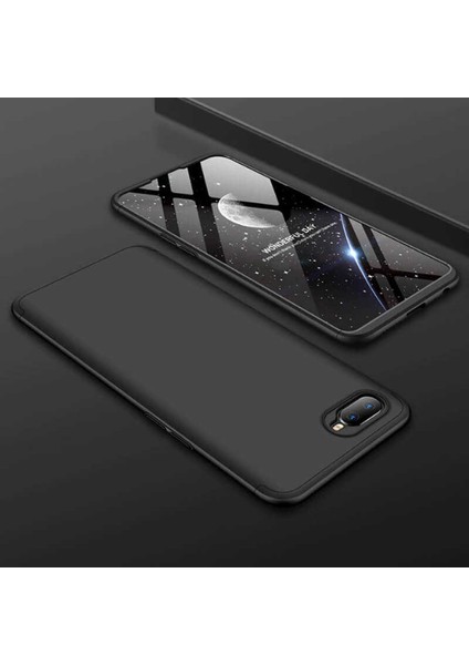 Oppo Ax7 Kılıf 360 Tam Koruma Ön ve Arka Sert Mika Kapak Orjinal Ays Gkk Kapak