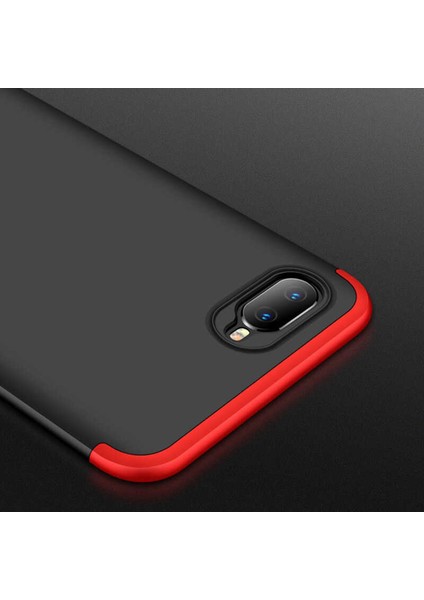 Oppo Ax7 Kılıf 360 Tam Koruma Ön ve Arka Sert Mika Kapak Orjinal Ays Gkk Kapak