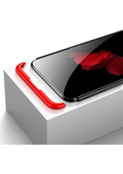 Oppo Ax7 Kılıf 360 Tam Koruma Ön ve Arka Sert Mika Kapak Orjinal Ays Gkk Kapak