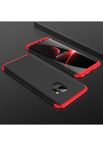 Samsung Galaxy S9 Kılıf 360 Tam Koruma Ön ve Arka Sert Mika Kapak Orjinal Ays Gkk Kapak