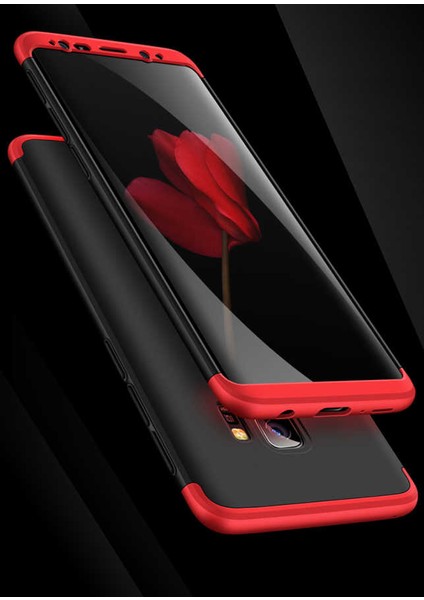 Samsung Galaxy S9 Kılıf 360 Tam Koruma Ön ve Arka Sert Mika Kapak Orjinal Ays Gkk Kapak